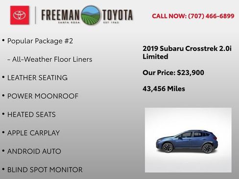 Used 2019 Subaru Crosstrek 2.0i Limited w/ Moonroof Package w/Navigation AWD/4WD image 9
