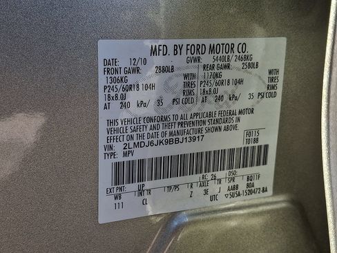Used 2011 Lincoln MKX 2WD w/ 101A Rapid Spec Order Code image 25