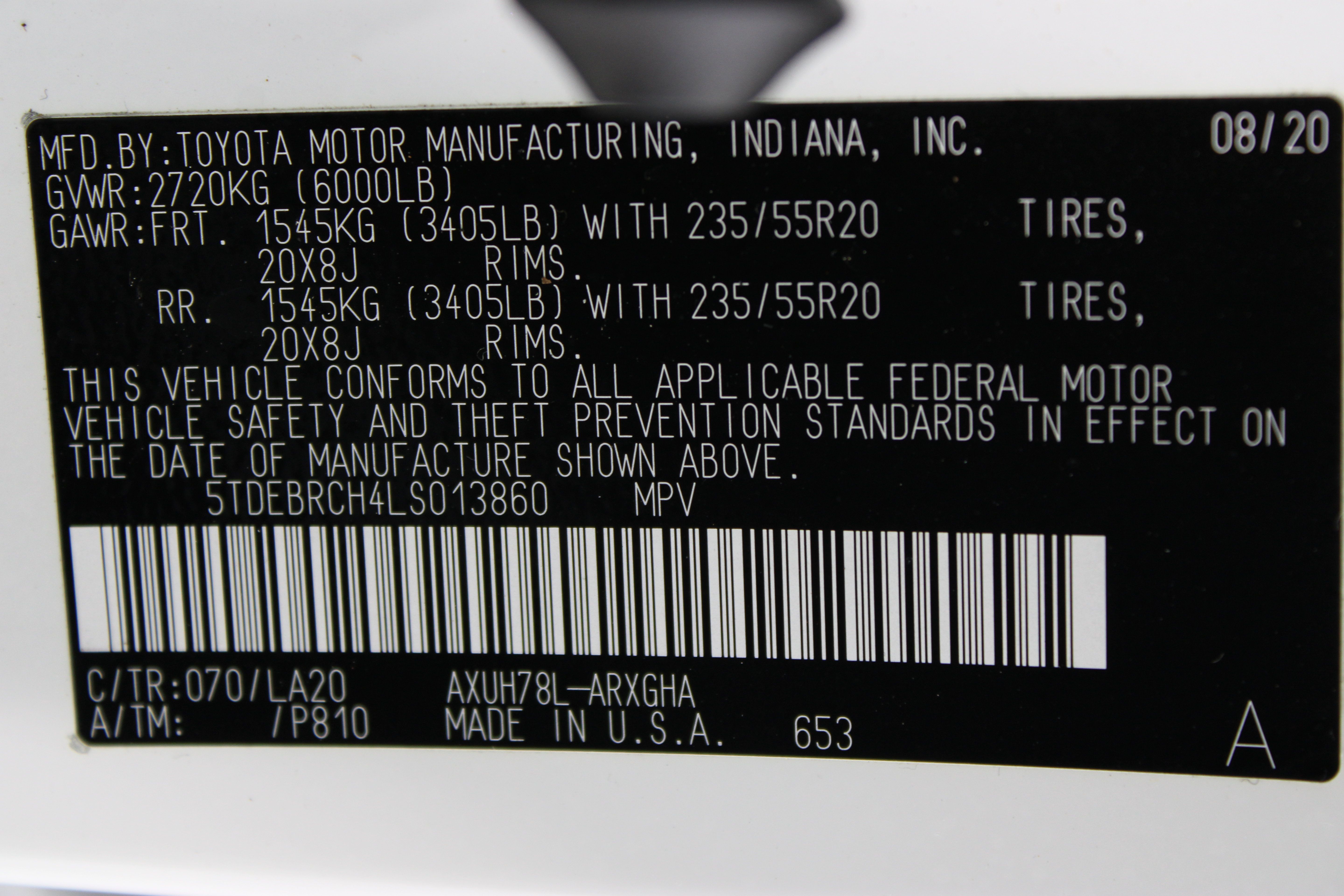 Certified 2020 Toyota Highlander Platinum AWD/4WD image 47