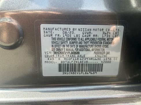 Used 2023 Nissan Versa SV w/ Trunk Package FWD image 37