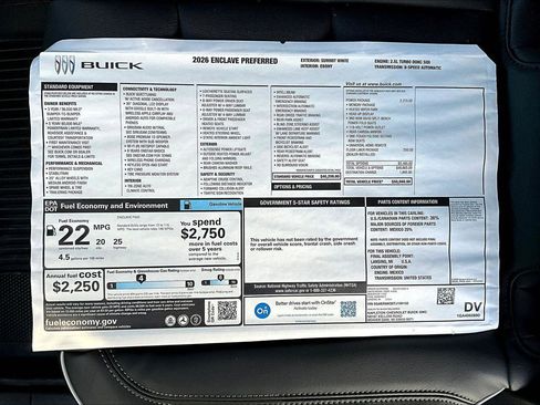 New 2026 Buick Enclave Preferred w/ Power Package image 12