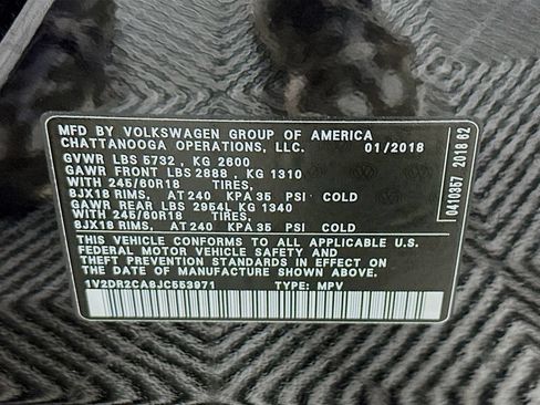 Used 2018 Volkswagen Atlas SE FWD image 27