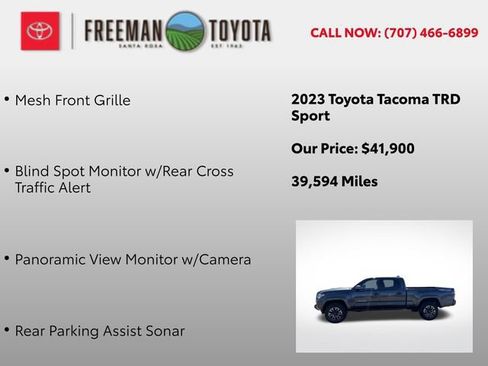 Used 2023 Toyota Tacoma TRD Sport w/ Advanced Technology Package AWD/4WD image 10