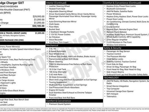 Used 2017 Dodge Charger SXT w/ Navigation & Travel Group RWD image 34