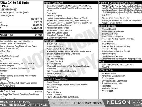 Certified 2024 MAZDA CX-50 2.5 Turbo w/ Cargo Package AWD/4WD image 2