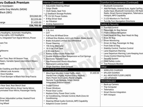 Certified 2025 Subaru Outback Premium image 6