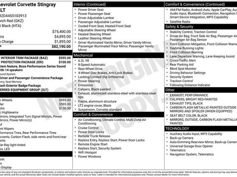 Used 2025 Chevrolet Corvette Stingray Preferred Cpe w/ Stealth Interior Trim Package RWD image 15