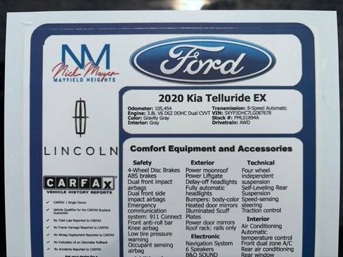 Used 2020 Kia Telluride EX w/ EX Premium Package AWD/4WD image 41