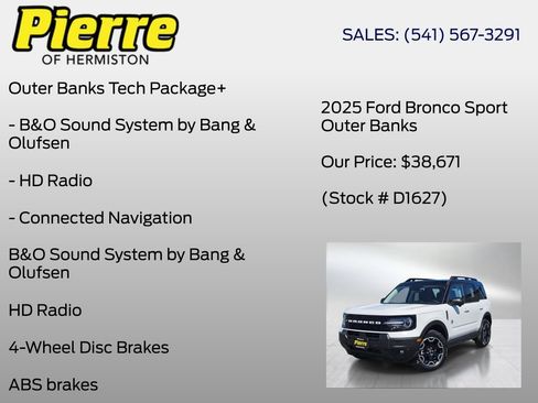 New 2025 Ford Bronco Sport Outer Banks w/ Outer Banks Tech Package+ AWD/4WD image 6