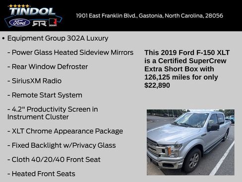 Used 2019 Ford F150 XLT w/ Equipment Group 302A Luxury AWD/4WD image 11