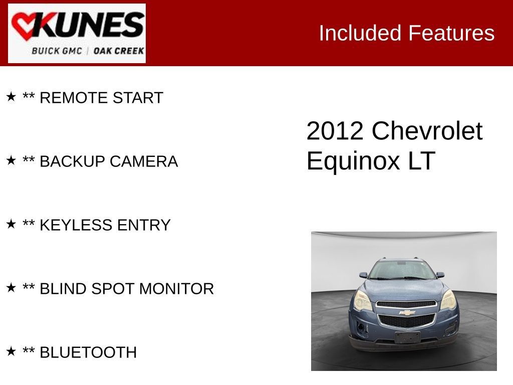 Used 2012 Chevrolet Equinox LT w/ Driver Convenience Package FWD image 2