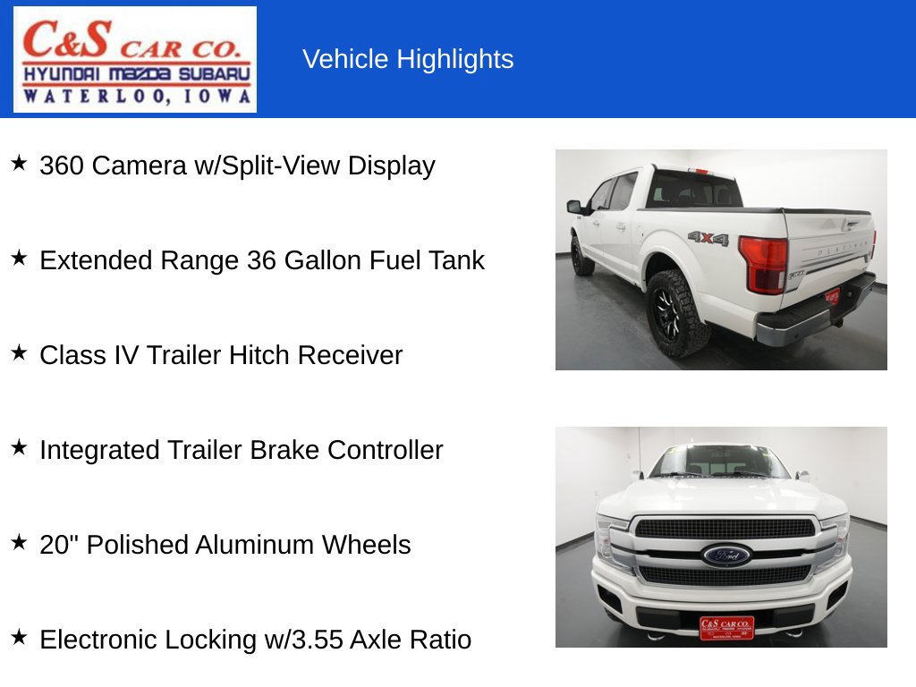 Used 2020 Ford F150 Platinum w/ Equipment Group 701A Luxury AWD/4WD image 19