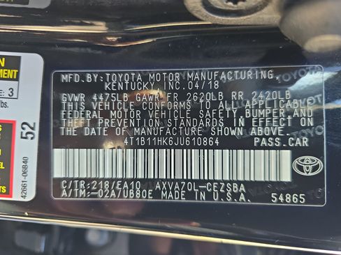 Used 2018 Toyota Camry SE image 39