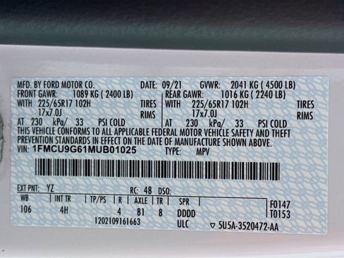 Used 2021 Ford Escape SE w/ Convenience Package image 33