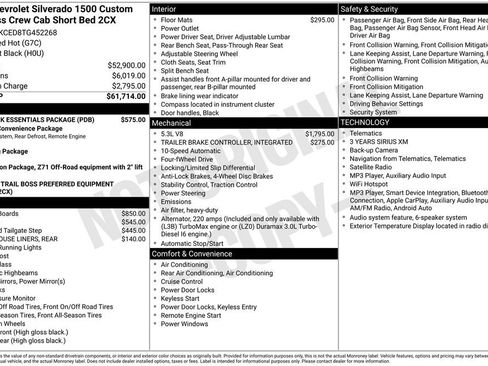 New 2026 Chevrolet Silverado 1500 Custom Trail Boss w/ LPO, Dark Essentials Package AWD/4WD image 4