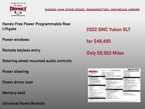 Used 2022 GMC Yukon SLT w/ SLT Premium Package image 8