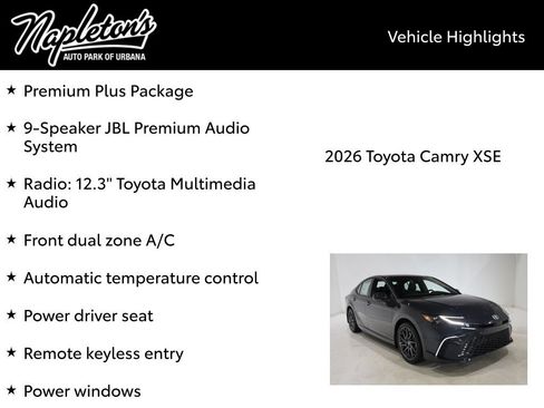 New 2026 Toyota Camry XSE AWD/4WD image 15
