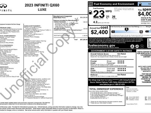 Used 2023 INFINITI QX60 Luxe w/ Cargo Package FWD image 14