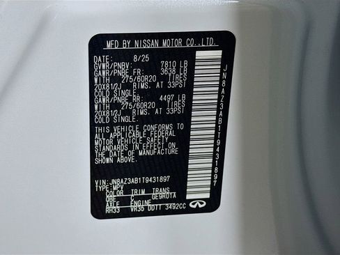 New 2026 INFINITI QX80 Pure w/ Cargo Package image 44