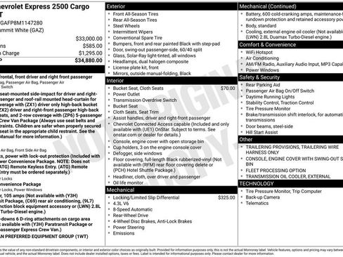 Used 2021 Chevrolet Express 2500 RWD image 2