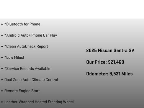 Used 2025 Nissan Sentra SV w/ All-Weather Package FWD image 12
