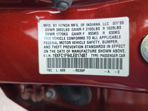 Used 2020 Honda Civic Touring image 33