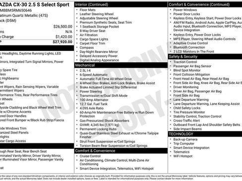 Used 2024 MAZDA CX-30 AWD 2.5 S w/ Select Sport Pkg image 2