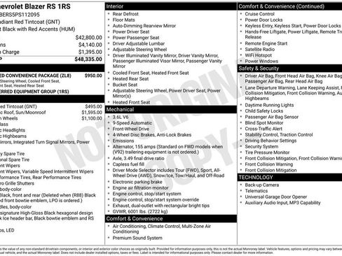 Used 2023 Chevrolet Blazer RS w/ Enhanced Convenience Package image 3