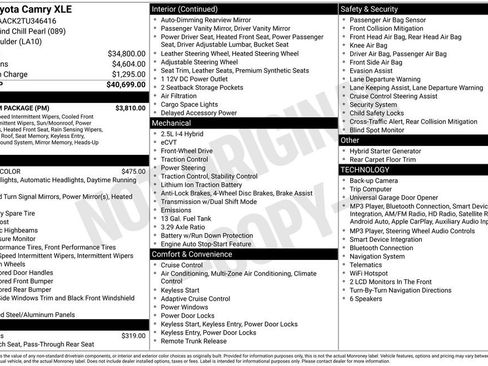 New 2026 Toyota Camry XLE w/ Premium Package FWD image 36