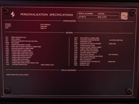 Certified 2022 Ferrari 812 GTS RWD image 59