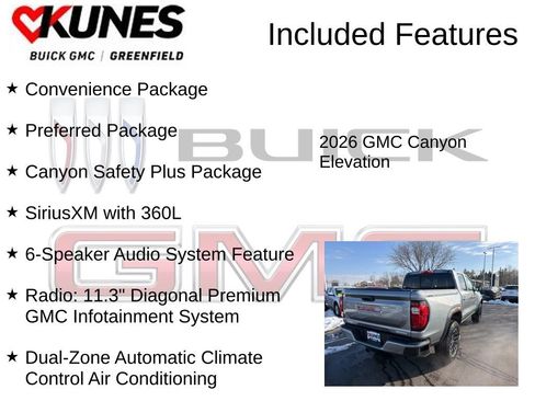 New 2026 GMC Canyon Elevation w/ Convenience Package image 3