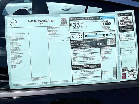 New 2027 Nissan Sentra SV FWD image 12