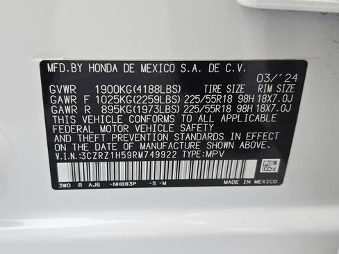 Certified 2024 Honda HR-V Sport image 34