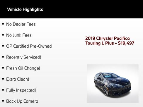 Used 2019 Chrysler Pacifica Touring-L Plus w/ Advanced Safetytec Group FWD image 60