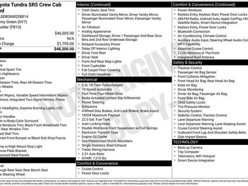 Used 2022 Toyota Tundra SR5 AWD/4WD image 36