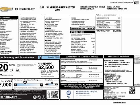 Used 2021 Chevrolet Silverado 1500 Custom image 4