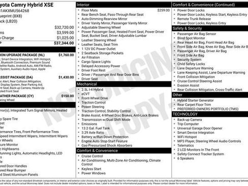 Used 2021 Toyota Camry XSE w/ Navigation Upgrade Package FWD image 2
