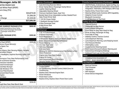 Used 2024 Volkswagen Jetta SE w/ Panoramic Sunroof Package FWD image 11