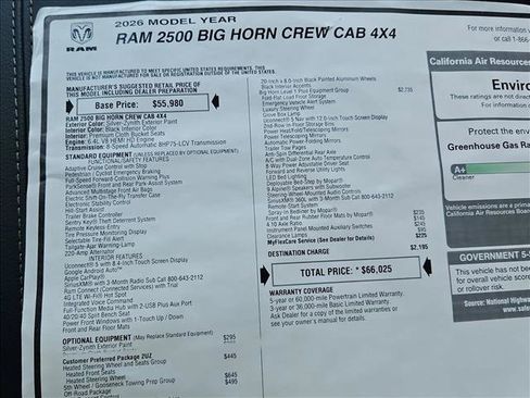 New 2026 RAM 2500 Big Horn image 19