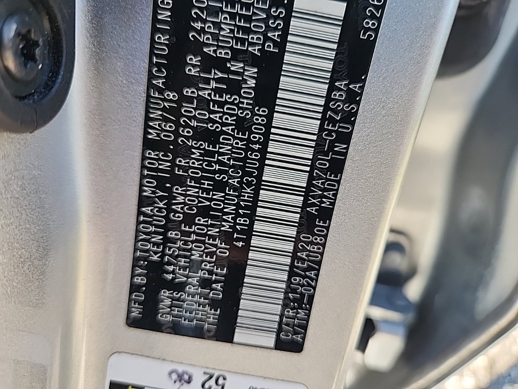 Used 2018 Toyota Camry SE FWD image 8