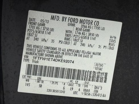 Used 2013 Ford F150 FX4 w/ Luxury Equipment Group image 87