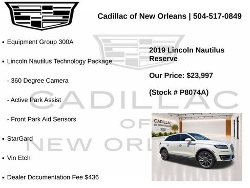 Used 2019 Lincoln Nautilus Reserve FWD image 7