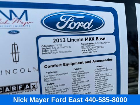Used 2013 Lincoln MKX AWD w/ Class II Trailer Tow Pkg image 24