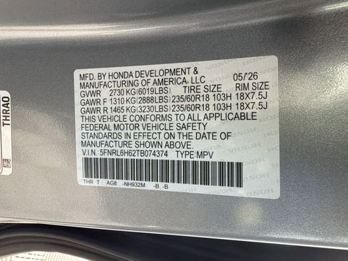 New 2026 Honda Odyssey EX-L image 26