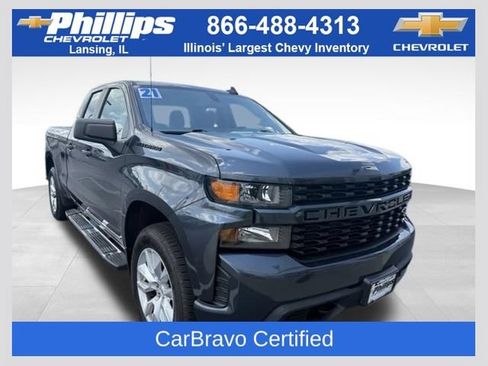 Used 2021 Chevrolet Silverado 1500 Custom w/ LPO, Dark Essentials Package AWD/4WD image 1