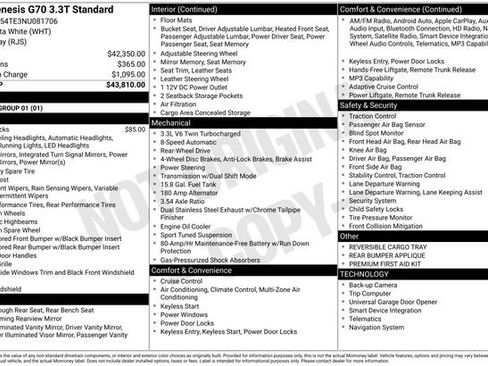 Used 2022 Genesis G70 3.3T image 29