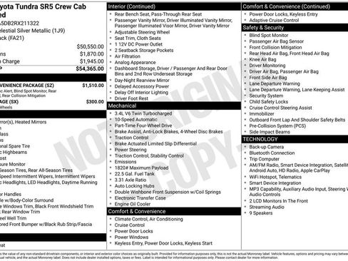 Used 2024 Toyota Tundra SR5 w/ SR5 Convenience Package AWD/4WD image 5