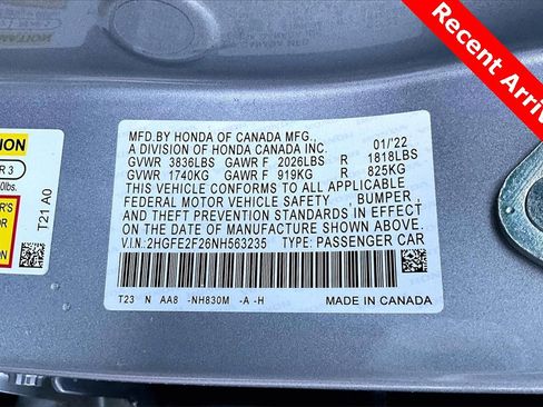 Used 2022 Honda Civic LX image 9