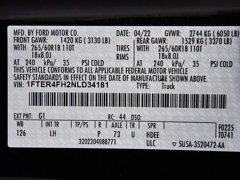 Used 2022 Ford Ranger XLT w/ Equipment Group 302A High image 15