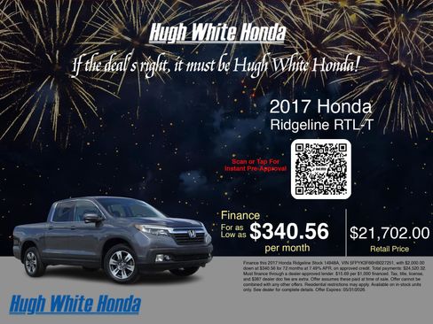 Used 2017 Honda Ridgeline RTL-T image 3